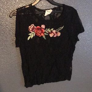 See through lace top